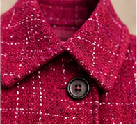 Raspberry Royale Vintage Windowpane Coat