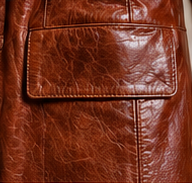 Cognac Legacy Pelle Studio Leather Blazer