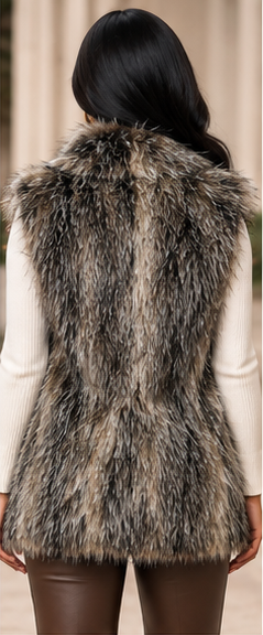 Silver Fox Luxe Faux-Fur Vest