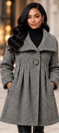 The Jacqueline Pleated Swing Coat