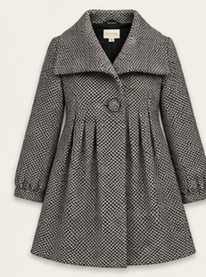 The Jacqueline Pleated Swing Coat
