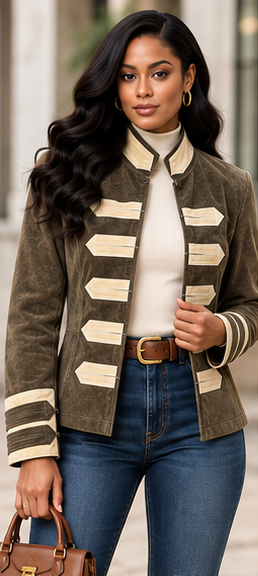 The Cavalier Contrast Suede Jacket