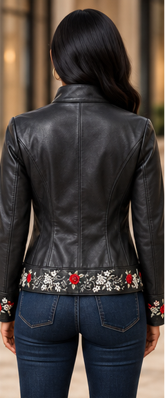 Midnight Rose Embroidered Jacket
