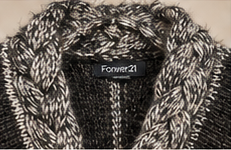Noir & Oatmeal Braided Waterfall Cardigan