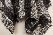 Noir & Oatmeal Braided Waterfall Cardigan