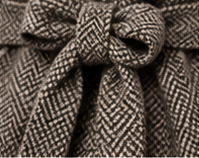 Heritage Weave Belted Cape Coat