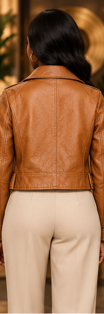 Cognac Edge New Look Moto Jacket