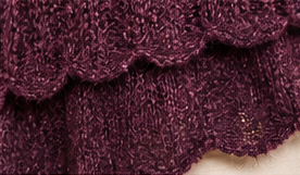 Plum Elegance Layered Knit Turtleneck Poncho