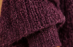 Plum Elegance Layered Knit Turtleneck Poncho
