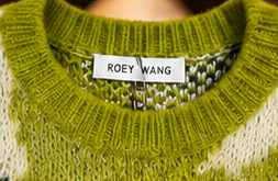Electric Moss ROEY WANG Abstract Knit Sweater