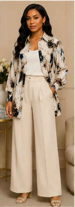 Abstract Art Two-Piece Pant Set