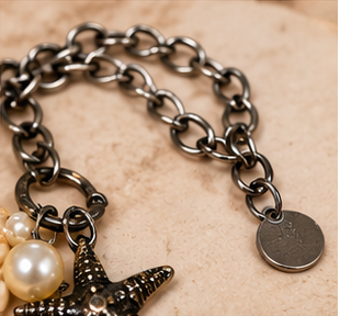 Seaside Treasures Starfish & Shell Charm Necklace