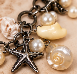 Seaside Treasures Starfish & Shell Charm Necklace