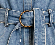 Blue Hour Belted Denim Utility Jumpsuit