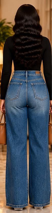 Everyday Edge Distressed Wide-Leg Jeans