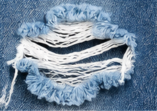 Downtown Distressed Wide-Leg Jeans