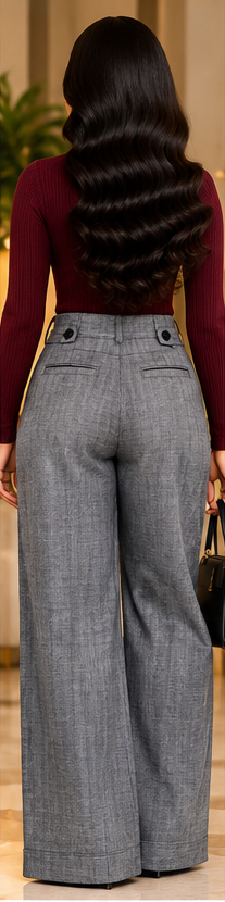Uptown Elegance Belted Wide-Leg Trousers