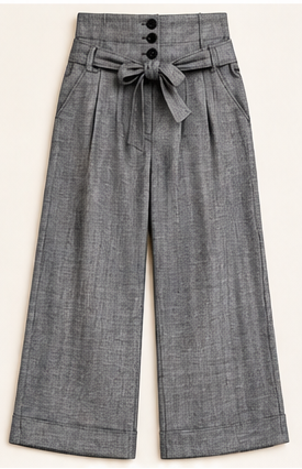 Uptown Elegance Belted Wide-Leg Trousers