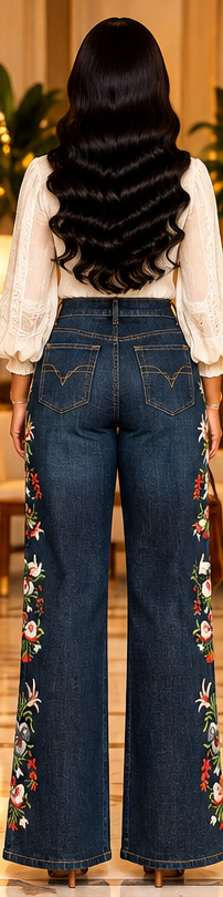 Wildflower Revival Embroidered Flare Jeans