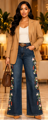 Wildflower Revival Embroidered Flare Jeans