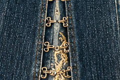 Golden Rose Embroidered Flare Jeans
