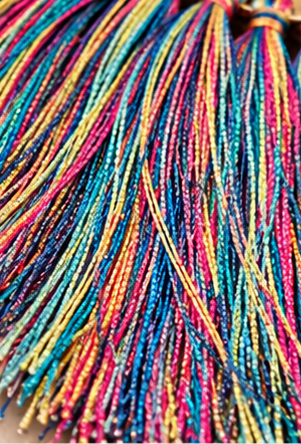 Color Splash Multicolor Fringe Statement Earrings