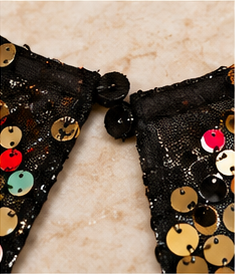 Confetti After Dark Sequin Statement Collar