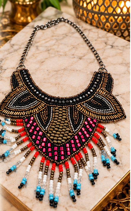 Global Mosaic Statement Necklace