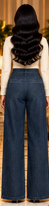 Midnight Avenue Tailored Wide-Leg Jeans