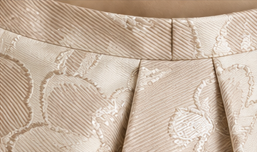 Champagne Bloom Floral Jacquard Skirt