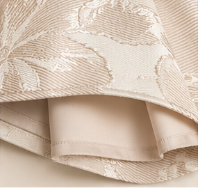 Champagne Bloom Floral Jacquard Skirt