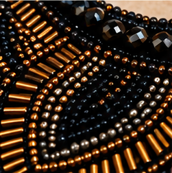 Midnight Carnival Beaded Fringe Statement Necklace