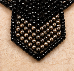 Midnight Mosaic Geometric Beaded Statement Necklace