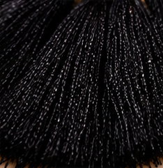 Midnight Noir Black Tassel Statement Earrings