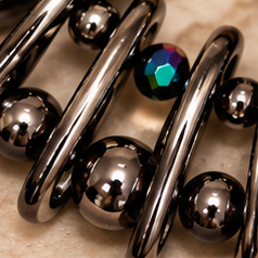 Midnight Orbit Gunmetal Statement Necklace