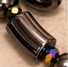 Midnight Orbit Gunmetal Statement Necklace