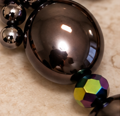 Midnight Orbit Gunmetal Statement Necklace