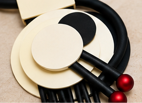 Midnight Orbit Sculptural Statement Necklace