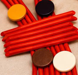 Red Rhythm Modern Statement Necklace