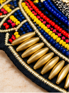 Royal Mosaic Embellished Statement Collar Necklace