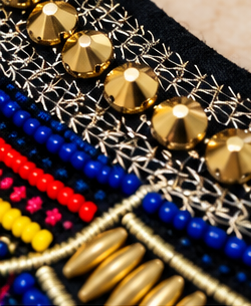 Royal Mosaic Embellished Statement Collar Necklace