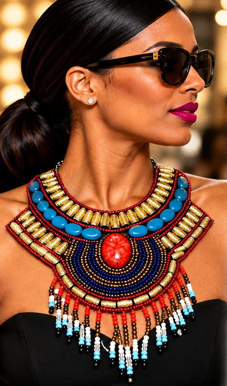 Royal Nomad Beaded Statement Necklace
