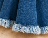 Blue Belle Bow-Tie Ruffle Jeans