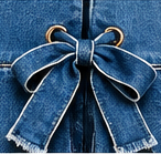 Blue Belle Bow-Tie Ruffle Jeans