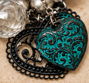 Turquoise Heartbeat Charm Statement Necklace