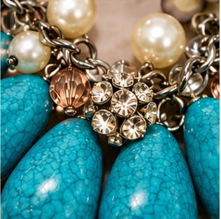 Turquoise Cascade Layered Statement Necklace