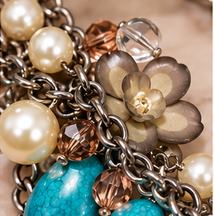 Turquoise Cascade Layered Statement Necklace