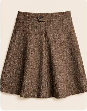 Bronze Heritage Tailored Flare Skirt